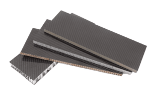 painéis em sanduíche de fibra de carbono