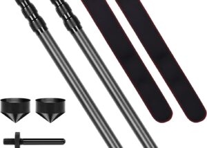 vara telescópica em fibra de carbono