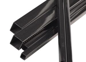 tubo quadrado de fibra de carbono 3k brilhante