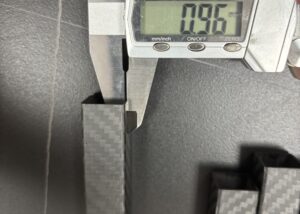 1mm tjockt fyrkantigt kolfiberrör