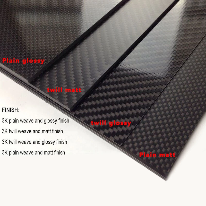 3k gloss matte twill plain carbon fiber sheets